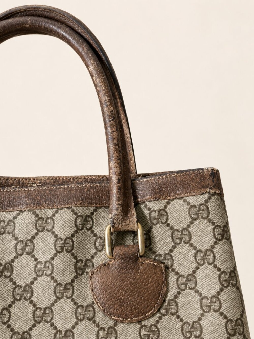 Vintage Gucci GG Monogram Tote + Tom Ford Era Mule Heels 8.5B Y2K - Picture 8 of 16